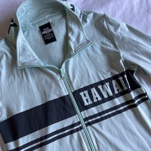 VS Pink Baby Blue Long Sleeve Half Zip Shirt M